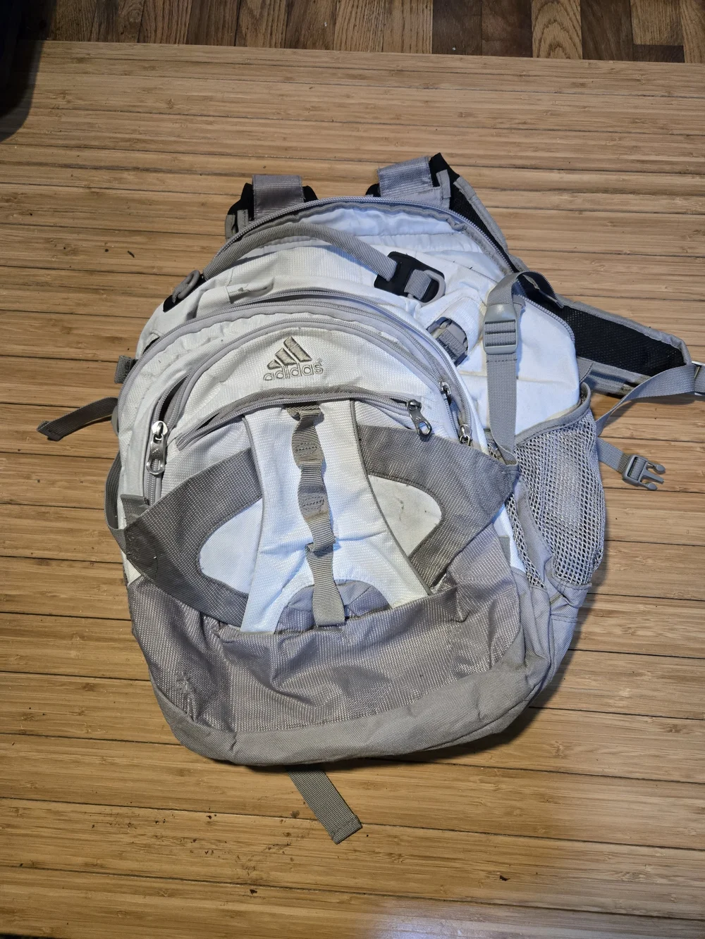 Adidas Men's White & Gray Backpack